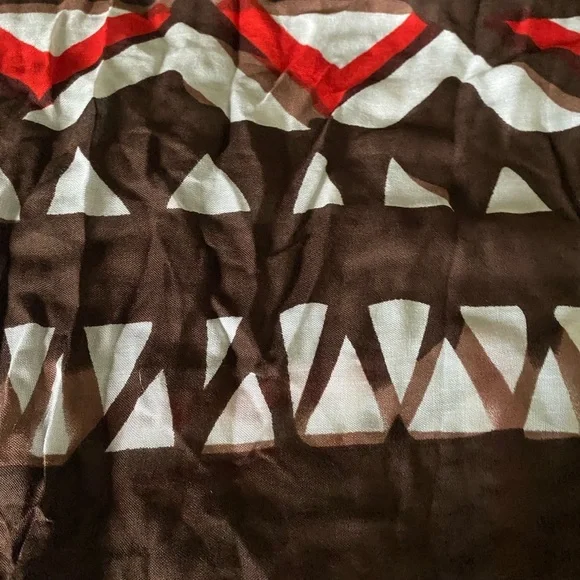 Desigual Foulard Soft Afrika Love Multicolor Graphic Raw Hem Large Limited Scarf